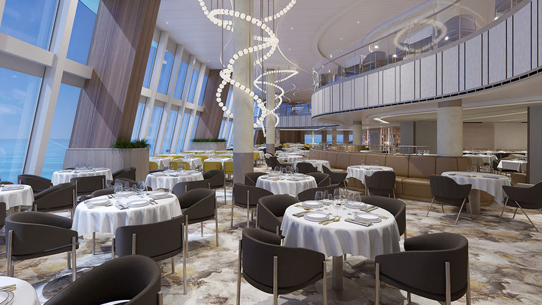 The triple-decker Horizons Dining Room